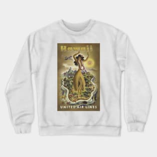 Hawaii - Vintage Travel Poster Crewneck Sweatshirt